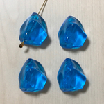 VINTAGE SAPPHIRE BLUE ACRYLIC NUGGET BEADS