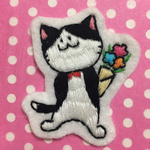 タキシードねこのワッペン