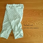 【SALE】子供服　足元リボンのレギンス*ミントドット  100サイズ　キッズ