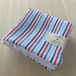 □640 今治タオル&ダブルガーゼ 大判ハンカチ トリコロール