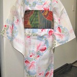 [手縫]新品変わり織ゆかた(金魚）