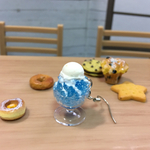 新作　ブルーハワイのかき氷　片耳ピアス