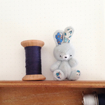 ＊小さなぽっちゃりウサギ・水色＊