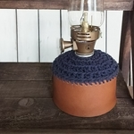 （再）ガスカートリッジ　ＯＤ缶カバー　コットン+レザー　（Ｄ）