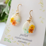 シェル×フラワーピアス 