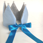 爽やかブルーリボンのベビークラウン リバーシブル