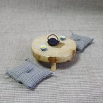 ミニチュア 切り株のちゃぶ台(ナラ)