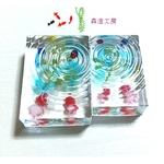 波紋の箸置き＊金魚＊