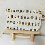 オシャレなコーヒー柄のポーチ キナリ
