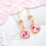 flower heart ピアス/イヤリング