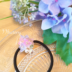 雫付き紫陽花のヘアゴム