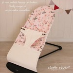 BabyBjorn ベビービョルン ベビーシッター　ハンドメイドカバー 　ホワイト＆北欧ピンクフラワー
