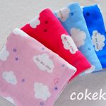 空＆モコモコくも☁️＆星☆♪　ふわふわ&やわらかな８重ガーゼ ハンカチ♪４枚セット