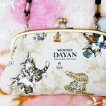 【受注製作】猫のダヤン　２way　通帳も携帯も入る！親子がま口お財布 