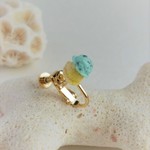 チョコミントとレモンの２段アイスイヤリング