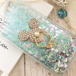スマホリングつき♡流れるグリッターきらきらiphoneケース g
