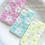 お花のスマホケース♡iPhoneケース選べるピュアカラー