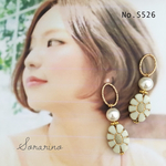 No.S526 お花❁︎のリングピアス