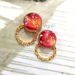 送料無料！バラの花びらフープピアス/イヤリング