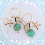 【SALE】ターコイズ スターフィッシュ ピアス ◇イヤリング可
