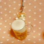 にゃんこのしっぽ○生ビールストラップ○メインクーン○猫