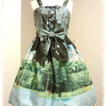 受注再販★オーロラ柄JSKカチュセット★新品★ロリィタ★送込