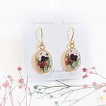アリッサムの押し花ピアス