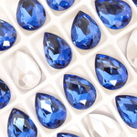 【special sale】ガラスストーン・ビジュー　シズク型　10×14mm　ロイヤルブルー