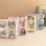 ８重ガーゼハンカチ4set*ネコねこフェイス*再販