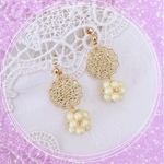 【SALE】透かし×レモンパール ピアス ◇イヤリング可