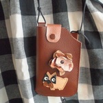 大人可愛いスマホポシェット　フレブルとお花　パイド