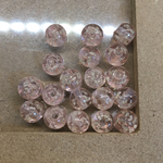 ［再販］８mm★蓄光ガラスビーズ  〜サーモンピンク