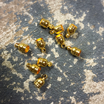【10個】 真鍮製  タッセルキャップ 小   ゴールド   8mm×5mm