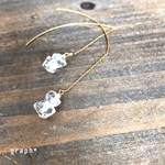 【再販8】雨の雫。ハーキマーダイヤモンドのアメリカンピアス＊