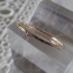 K10YG　甲丸ダイヤリング　０．０１ct