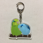 マメルリハインコのアクリルキーホルダー