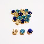 【ブルー系】１０ｍｍ　ビジューストーン １０個