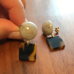 選べる ドイツ製カボション べっ甲 ピアス   イヤリング