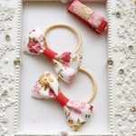 baby&kidsに♡花柄リボンのヘアゴムとヘアクリップのセット