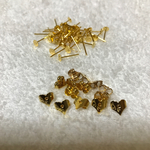 ゴールド 皿付き 丸皿  ピアス ハートのキャッチ付き