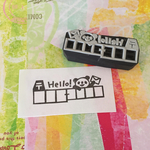 郵便番号枠 パンダちゃん「Hello!」はんこ