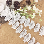 再販＊葉っぱ リーフ ケミカルレースブレード 白 BK170635 ハンドメイド 手芸 素材 材料