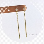 スイングスティック✦クリスタルピアス／イヤリング