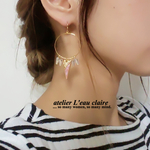 Sparkling beads ＆ Triangleピアス/イヤリング