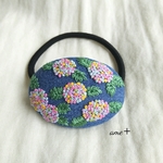 cocktail hydrangea  刺繍ヘアゴム5.5 ブローチへ変更可能