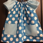 スモック  水色ドット　110cm 
