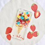 「実花パフェ」押し花 ケース Galaxy/Xperia iPhoneX/8/8plus/7/7plus/6s/6splus/6/6plus/5s/5 押し花iPhoneケース アイフォン7プラス