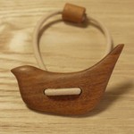 木のヘアゴム ｛巣ごもり・茶｝