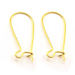 (r37) フープピアス フックピアス　約24×11mm　ゴールド gold 土台　パーツ　3ぺア [r37] 