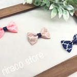 髪にちょこんとリボン＊ベビー&キッズ＊小さめリボンが可愛い＊お上品に♪モロッカン柄＊ヘアアクセ＊ヘアクリップ